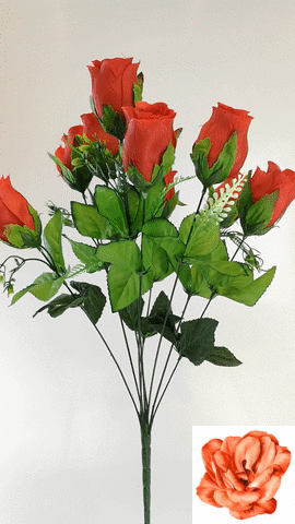 Искусственные цветы Букет Розы, 9 голов, 550 мм